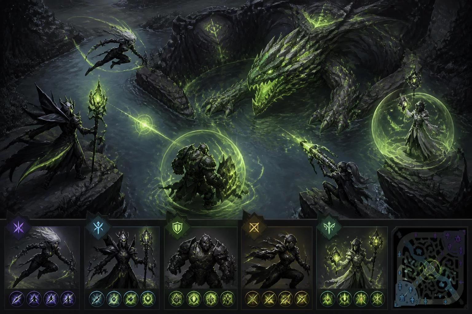 Original League of Legends editorial game illustration